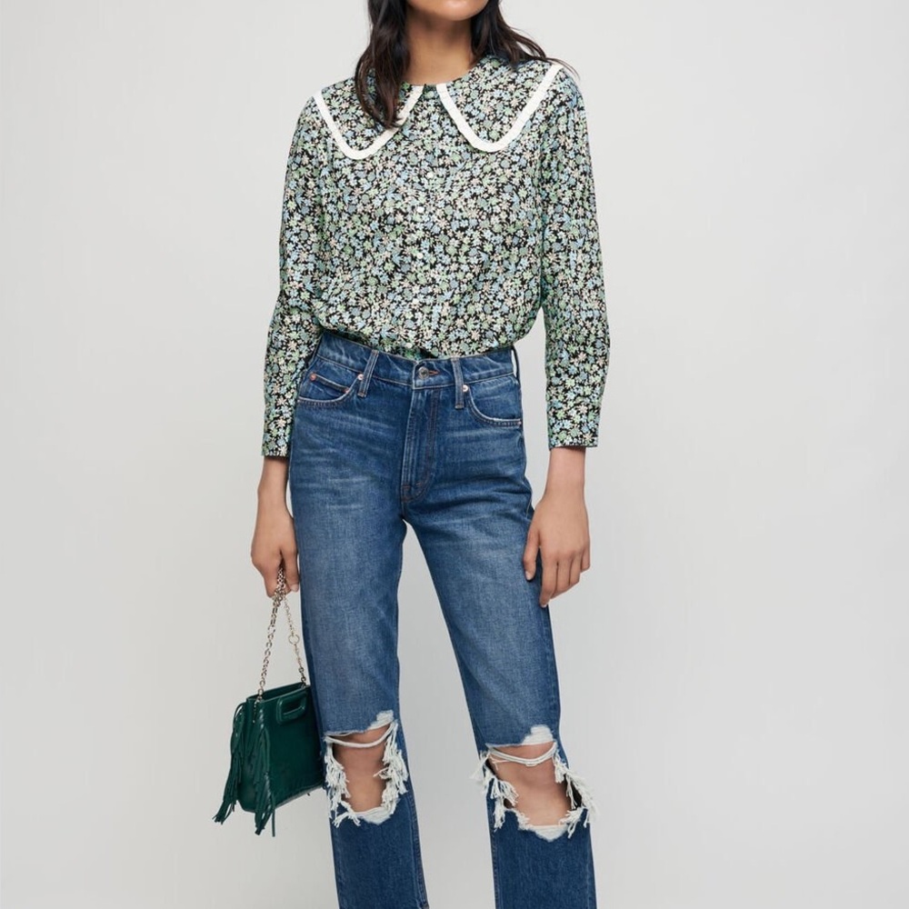 Maje City Floral Print Blouse - Picture 2 of 14